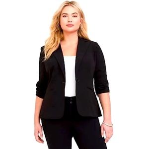 Torrid Cinched Sleeve Blazer Size 2 / 2x 20-22 Striped lining